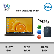 Dell Latitude 7420 | i7 11th Gen | 16GB/32GB | 256GB-512GB SSD | 14" | MS Office 2024