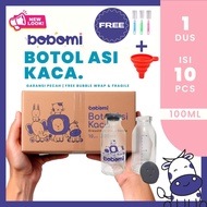 Bobomi Glass Breast Milk Bottle, ginger shot Broth Juice Storage Container 100ml, 1 box, free bubble