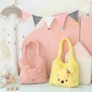 三眼仔 勞蘇 環保袋 購物包 毛絨 tote bag 單肩包 收納袋 dumbo 大鼻鋼牙 唐老鴨 小飛象 小熊維尼 公仔 piglet 黛絲 chip and dale 勞蘇 史迪仔 小金 跳跳虎 