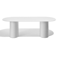 Nordic Simple Oval Table Dining Table Marble Office Meeting Room Long Table Creative Work Table Iron Art