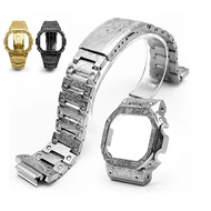 Metal Case Watch Strap for DW5600 GW-B5600 DW5025 GW-M5610 G-5600E GW-M5600 Stainless Steel Metal Ca