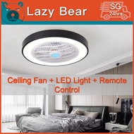 【In stock】LED Ceiling Fan Light/ Round Ceiling Light with Fan/ Remote Control KJFJ