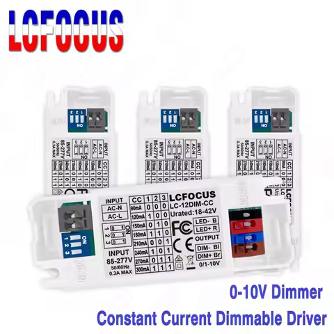 Dimmable 0-10V LED Driver 90mA 120mA 150mA 180mA 210mA 240mA 270mA 300mA For 2W 3W 5W 6W 7W 9W 10W 1
