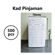 Kad Pulangan 500s /Kad Pinjaman 500s /Pocket Kad Perpustakaan 1000s /Brown Library Pocket/ Library D