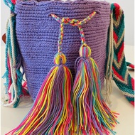 Wayuu Malaysia: Handmade Authentic Unique Colourful Cotton Wayuu Mochila Bag from Columbia (Small Si