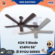 KDK Ceiling Fan 5 Bilah Dengan Remote K14PH - Kipas Siling Original Malaysia