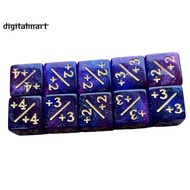 10Pcs Symbol Dice Double Colors Math Counting Teaching Add Subtract Dice Digital Dice Dice Acrylic T