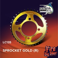 Espada 428 Sprocket Gold LC135 Y125ZR RXZ 428-38T 428-40T 428-14T depan belakang Rear Front