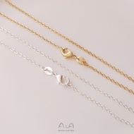 █diy゜14K gold●〔1 Piece〕°Color Pack Real Gold JF14K Clavicle Chain 50cm Steel Printing 925 Silver Necklace