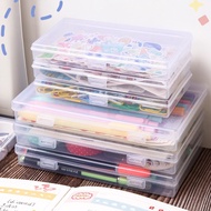 Keyway Clear Plastic Box Pencil Case Pen Holder Stationery Small Items With Lock Sealed