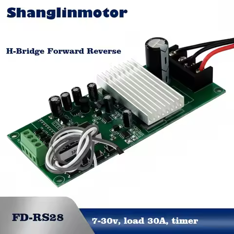 30A High Power Motor Controller 7-30V H-Bridge Forward Reverse Cycle Timing Relay Module 8 Modes Spe