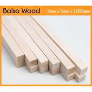 Balsa Wood Stick 5mm x 5mm x 1000mm