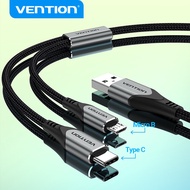 Vention USB C Cable USB to Type C Micro B Male to Male 2 in 1 Cable Type C Fast Charging Cord for Hu
