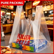50 Pizza Box Bags Sizes 7, 9, 10, 12 Inch, Takeaway Bags for Pizza Bars, Restaurants