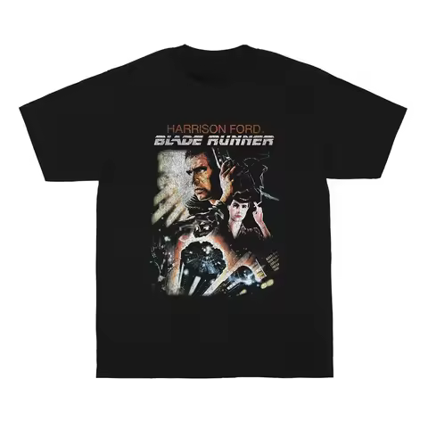 "Blade Runner" T-shirt Futuristic Movie Rachel Rick Deckard Met "The Matrix" Men's Short Sleeve Prin