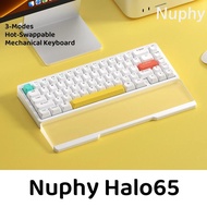 Nuphy Halo65 RGB Hot-swap Bluetooth 2.4G Wireless 65% Mechanical Gaming Keyboard PBT Keycaps Gateron Switch Compatible with Win/ IvanT.