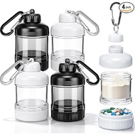 Protein Powder Container with Keychain Leak-Proof, Portable Large-Capacity Protein Powder Storage Co