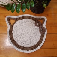凱蒂貓 圓形地毯定制尺寸鉤針手工地毯