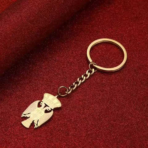 Stainless Steel Serbia Eagle Pendant Keychain Srbija Jewelry Serbian