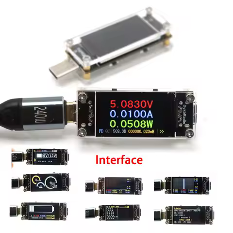 USB type-C Voltmeter Ammeter Power Meter PD3.1 Voltage Trigger QC/PD Decoy 5V 9V 12V 15V 20V 28V Fas