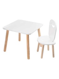 1 Silla Con Agarradera Y 1 Mesa Cuadrada - Infantil | Duduk