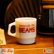 📦現貨📦  🇯🇵日本直送🇯🇵 🇯🇵日本製🇯🇵  #1444 經典品牌 Fire-King × BEAMS 聯乘 別注  45週年紀念牌『45th Classic Logo Products』Jade-ite MUG 牛奶杯 咖啡杯