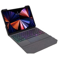 全城熱賣 - T01S 一體式藍牙鍵盤皮套 帶背光&觸摸板&支架 適用於iPad Air 5 / Air 4 10.9（黑色）