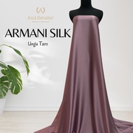 Kain Satin Premium Armani Silk Original Warna Ungu Taro