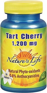 ▶$1 Shop Coupon◀  Nature s Life Tart Cherry 1200mg | Uric Acid Cleanse for Joint Comfort, Muscle Rec
