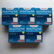 [清貨優惠]美國藥房品牌Walgreens 70% 酒精濕紙巾 Alcohol swabs 200張 現貨最後4盒