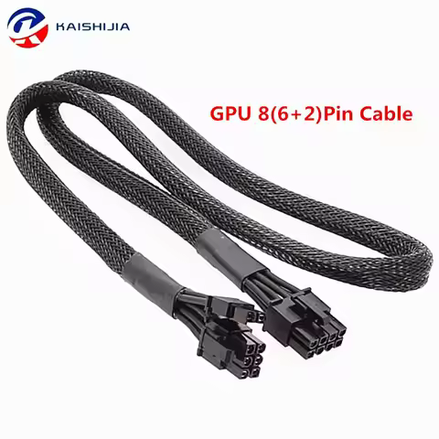 60cm GPU 8Pin to Dual 6+2Pin CPU 4+4Pin Power Supply Cable for MSI MAG A750GL A850GL A850GL White AT