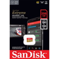 SanDisk Extreme microSDXC Card V30 U3 256GB 190MB/s R, 130MB/s W (SDSQXAV-256G-GN6MN)  Mobile Gaming
