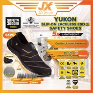 SAFETY JOGGER Yukon Yukonstar Slip On Laceless Safety Shoes ESD Kasut Keselamatan Slip Resistant SIR