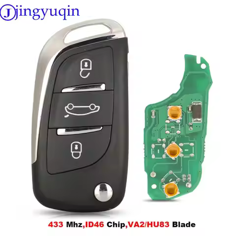 jingyuqin Remote Car Key 434Mhz ID46Chip For Citroen C4L New Elysee For Peugeot 508 3008 2008 301 Au