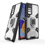 全城熱賣 - 適用於小米 紅米 Note 11 Pro 5G / 4G國際版 太空款 PC+TPU 指環手機保護殼（白色）