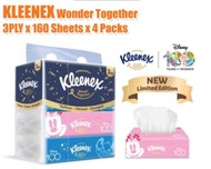 KLEENEX Wonder Together Facial Tissue Soft Pack 3ply x 100 Sheets x 4 Pack Limited Edition DIsney