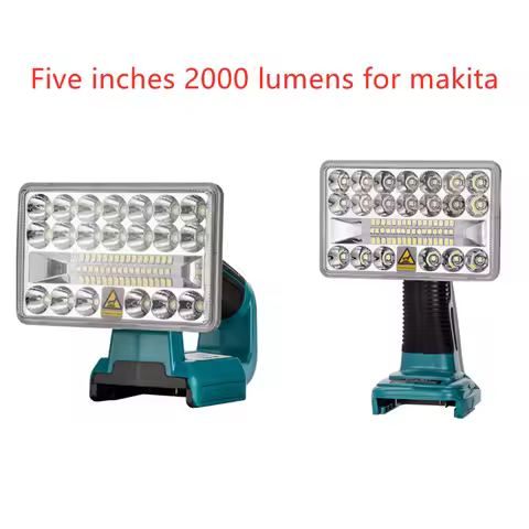 New 18V LED Flashlight Outdoors Spotlight Light for Makita BL1430 BL1830 Lithium Battery USB Outdoor