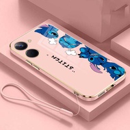 เคส Y03t Vivo Y03 T ลายการ์ตูนเลนส์มอนสเตอร์กันกระแทกสุดหรูเคลือบเคสโทรศัพท์มือถือพร้อมสายคล้อง