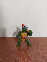 1992年 Playmates Toys TMNT 忍者龜 藍天使 李奧納多 生日派對 Pizza 公仔