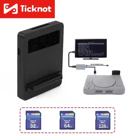 Optical Drive Emulator (Clone Version) 3D Printed Case For PS Original PSX PS1 Classic With SD Card 