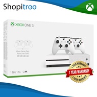 XBox One S 1TB Console with 2 Controllers Bundle + 1 Year Warranty by Microsoft