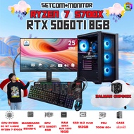 SETCOM+MONITOR BONMECOM2 ครบเซ็ตพร้อมจอ/ CPU AMD AM5 RYZEN 7 5700X/ RTX 5060TI 8GB/Case เลือกได้