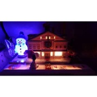 SWISS-ARNEX 17J 搪瓷上鍊袋/掛錶 附底座 w/snoopy figure+雲石筆筒+陶瓷屋燈&雪人燈(聖誕版-全套)