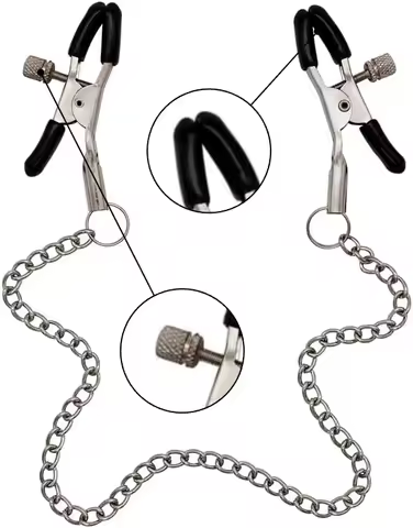 BDSM Nipple Toys Adjustable Metal Nipple Clamps, Nipple Clamps Sexual Pleasure Tools for Women Coupl