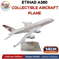 14cm Etihad Airlines Airbus A380 Diecast Aircraft Model Alloy Airplane Collectible Educational Toy K