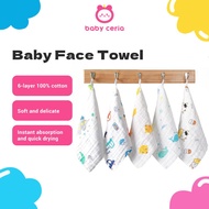 6 Layer Handkerchief Napkin Baby Sapu Tangan Baby Tuala Muka Baby Handkerchief Cotton Face Towel Bab