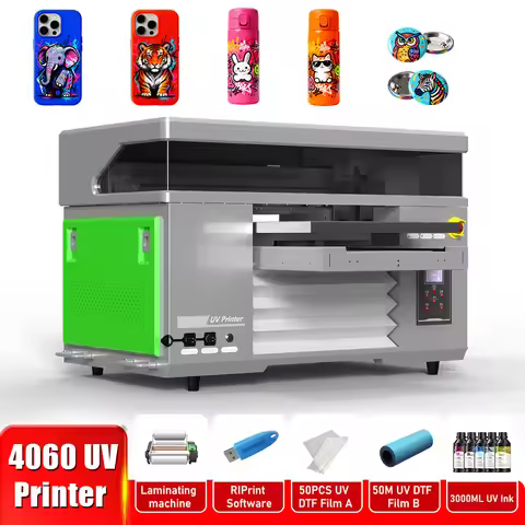 A2 UV Flatbed Printer 40*60 CM UV DTF Printer For Epson XP600 UV DTF Printer Print on Phone Case Gla