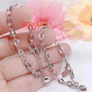 GELANG TANGAN PECAH KOPI SILVER NO LUNTUR PALENG LARIS