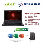 ACER NITRO V15  ANV15-52-50XL 15.6" GAMING LAPTOP ( C5-210 16GD5 512SSD / RTX3050 6GDR6 / WIN11H / O