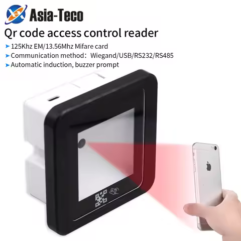 QR Code RFID Reader 125khz EM 13.56mhz MF Access Card Reader Scanner USB/Wiegand/RS232/485 2D QRCode